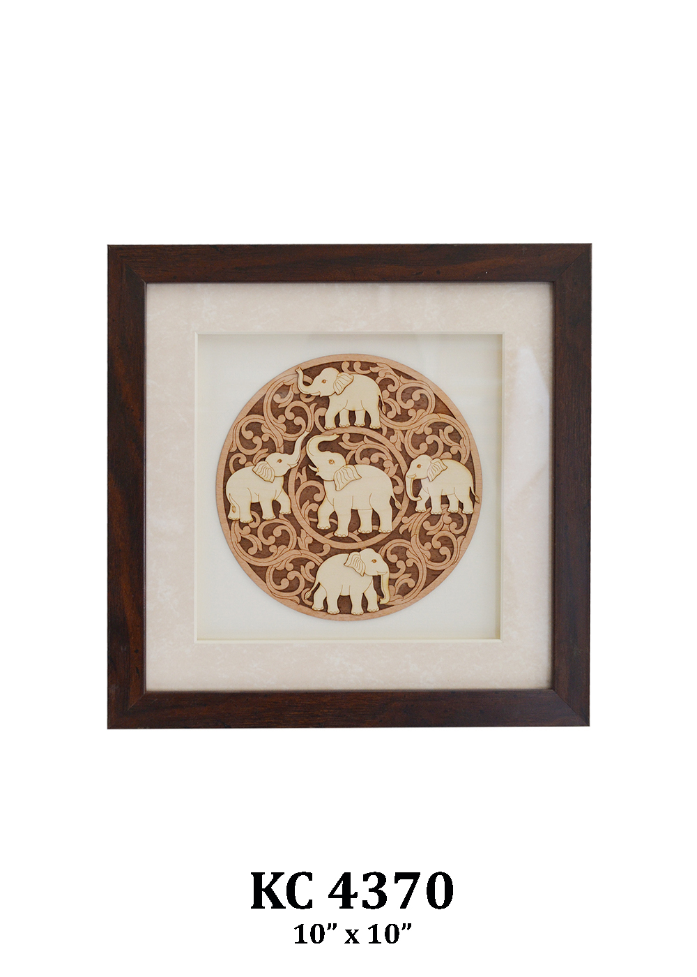 Wood Frame 5 Elephant